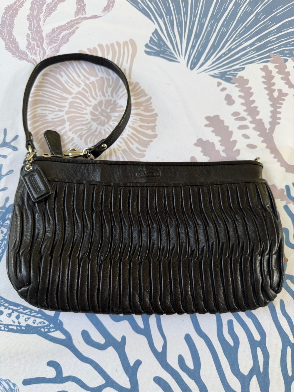Vintage Coach Madison Gathered Leather Wristlet or Clutch
